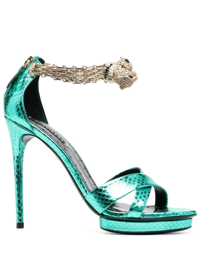 Roberto Cavalli Panther Pumps 125mm In Green