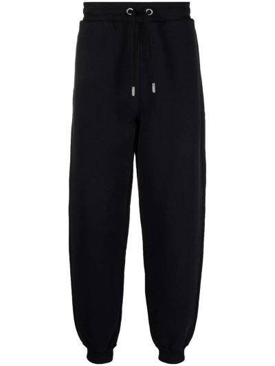 Ami Alexandre Mattiussi Ami Paris Ami De Coeur Embroidered Drawstring Track Sweatpants In Black