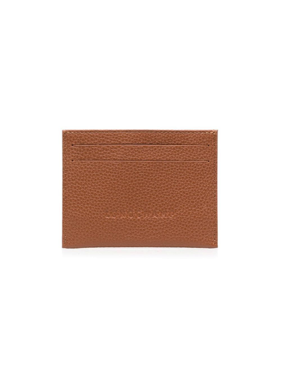 Longchamp Women's Le Foulonné Leather Cardholder In Caramel