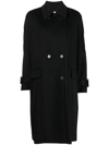 ALBERTO BIANI NOTCHED-COLLAR DOUBLE-BREASTED COAT