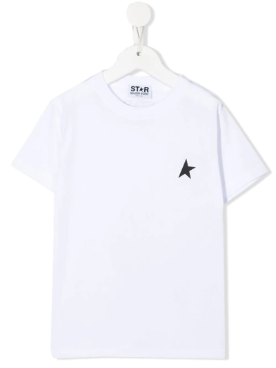 Golden Goose Star-print Short-sleeve T-shirt In White