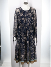 Semicouture Floral-print Midi Dress In Blau
