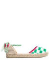 Mc2 Saint Barth Checkerboard Pattern Espadrilles In Weiss