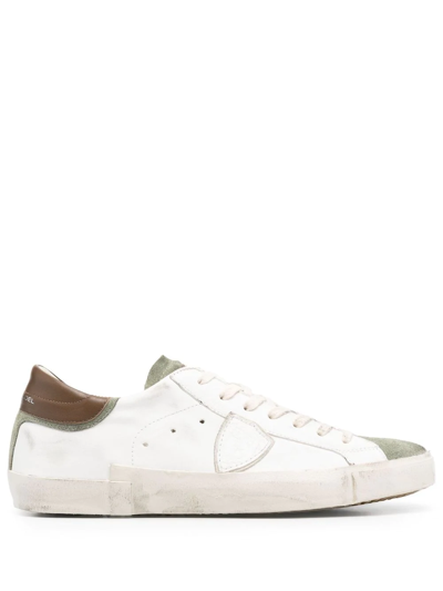 Philippe Model Paris Panelled Low-top Sneakers In White