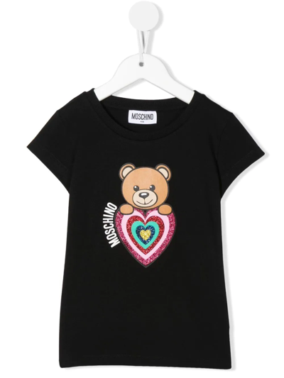 Moschino Teddy Bear-print T-shirt In Schwarz