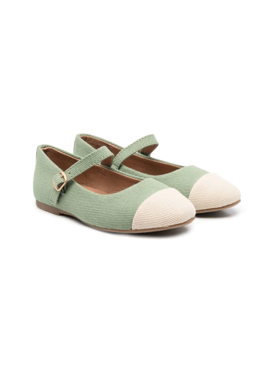 Age Of Innocence Kids' Bebe Buckle-fastening Ballerinas In Green