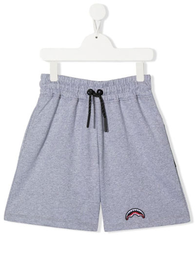 Sprayground Kid Teen Drawstring Cotton Shorts In Grey