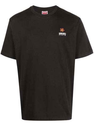 Kenzo 'boke Flower' Crest T-shirt In Black