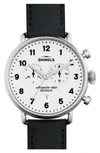 Shinola THE CANFIELD CHRONO LEATHER STRAP WATCH, 43MM,S0120001941