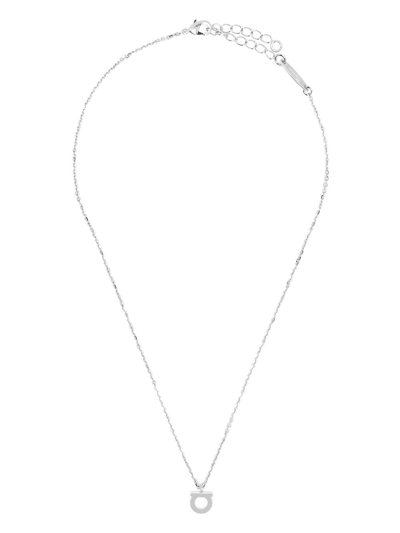 Ferragamo Gancini Pendant Necklace In Silver