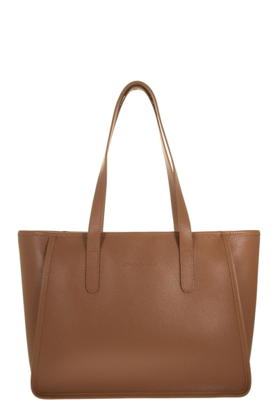 Longchamp Le Foulonné - Leather Shoulder Bag In Caramel