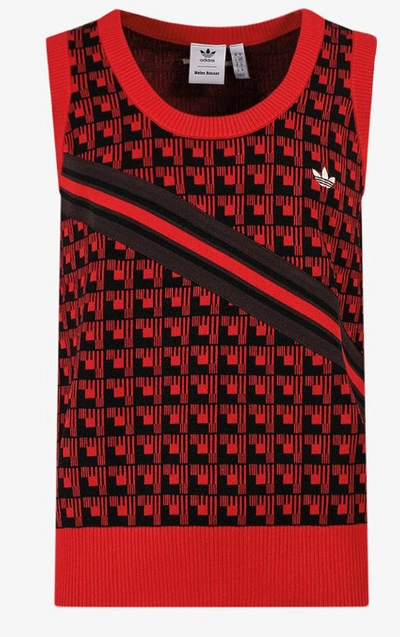 Adidas X Wales Bonner Striped Jacquard-knit Tank Top In Multicolor