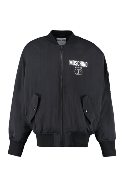 MOSCHINO MOSCHINO SMILEY PADDED BOMBER JACKET