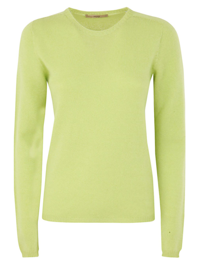 Nuur Cashmere Round-neck Jumper In Lime