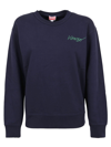 Kenzo Poppy-print Cotton Sweatshirt In Midnight Blue