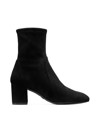 Stuart Weitzman Yuliana 60 Suede Leather Ankle Boot In Blk Black