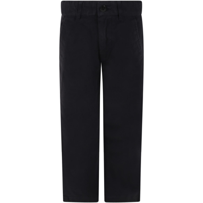 Bellerose Kids' Blue Trousers For Boy With Patch