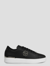 Philipp Plein Rubber Leather Hexagon Sneakers In Black