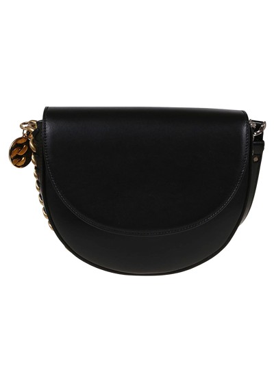 Stella Mccartney Medium Flap Shoulder Bag Alter Mat In Black
