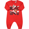 MOSCHINO RED BABYGROW FOR BABY KIDS WITH LOGO