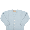 GUCCI LIGHT BLUE CARDIGAN FOR BABY KIDS WITH DOUBLE GG