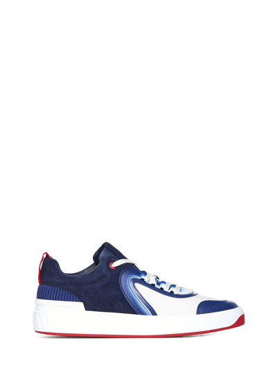 Balmain B Skate Suede & Leather Low Sneakers In Blue