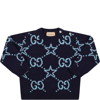 GUCCI BLUE SWEATER FOR BABY BOY WITH STARS