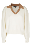 Rag & Bone Pierce Ribbed Cashmere Polo Sweater In Ivory