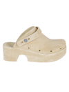 Xocoi Flocked Mules In Sand