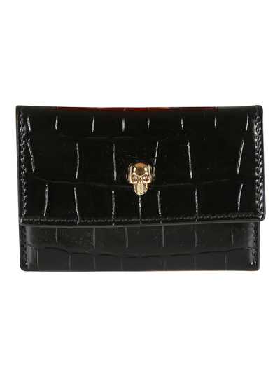 Alexander Mcqueen Envelope Card Holder In Black