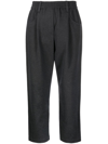 Brunello Cucinelli Mid-rise Straight-leg Ankle Trousers In Black