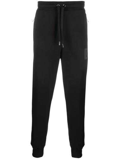Dolce & Gabbana Logo-embroidered Track Trousers In Black