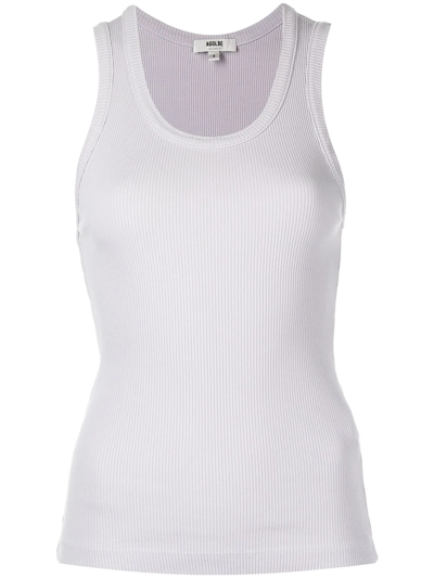Agolde Poppy Scoop-neck Tank Top In Frosting (
