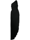 A.l.c Delfina One-shoulder Cut-out Side Gathered Dress In Black