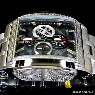 Pre-owned Invicta Shaq Speedway The Beast 3.27 Ctw Diamond Steel 47mm Swiss Watch