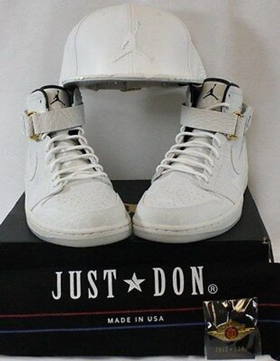 Pre-owned Nike 2015  Air Jordan 1 High Bhm Just Don C Pack 1/39 Prs Sneakers Shoes Snapback In White