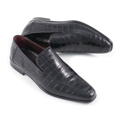 Pre-owned Zilli Black Genuine Full Crocodile Loafers Us 10.5 (eu 43.5) Dress Shoes