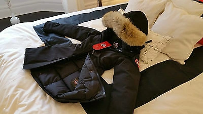 Pre-owned Label Edition Brand Red  Black Canada Goose Victoria Small Parka Jacket