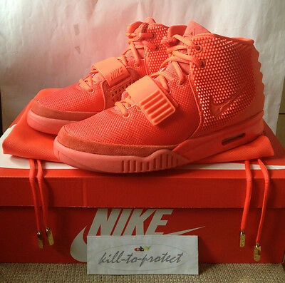 Pre-owned Nike Air Yeezy 2 Red October Us10.5 Uk9.5 Kanye West 508214-660 Legit 2014