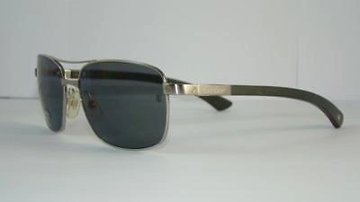 Pre-owned Cartier Santos De  T8200783 Gray-red Bubinga Wood Ruthenium Polarized Sunglasses