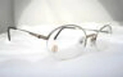 Pre-owned Cartier Eyeglasses Glasses Oval Platinum T8100370 Semi Rimless- 100% Authentic In Clear