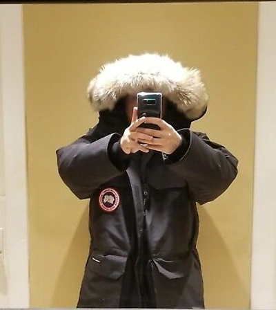Pre-owned Canada Goose 2022 Grey Label Latest Concept Black  Expedition Xl Parka Jacket In Gray