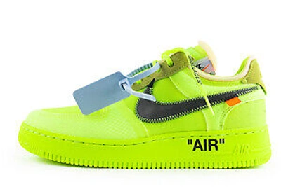 Pre-owned Nike Air Force 1 Low X Off-white Volt 2018 (ao4606-700) Men's Size 4-11 In Yellow