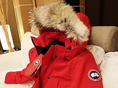 Pre-owned Canada Goose Brand "red" (red Label)  Trillium Small Arctic Parka Jacket In Sunfire Red