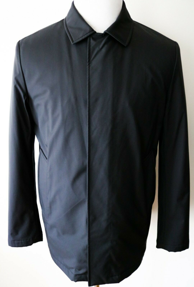 Pre-owned Loro Piana $2895  Black Storm System Rain And Wind Protection Coat Jacket Medium