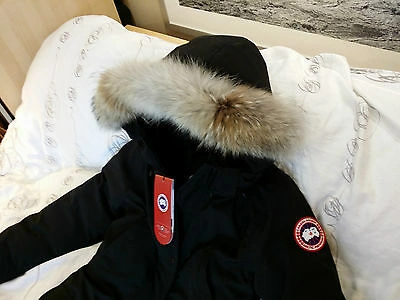 Pre-owned Canada Goose Brand "black" (red Label)  Trillium Large Arctic Parka Jacket