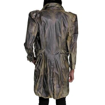 Pre-owned Balmain Leather Jacket With Tails In Beige