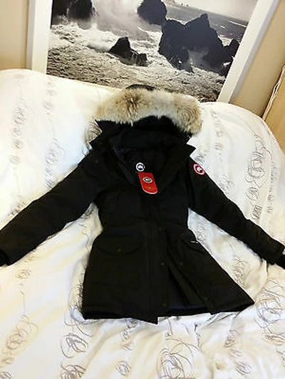 Pre-owned Canada Goose Brand "black" (red Label)  Trillium Medium Arctic Parka Jacket