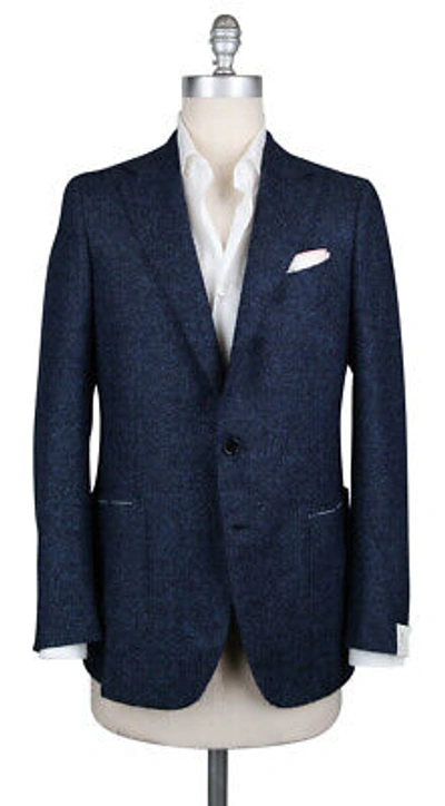 Pre-owned Luigi Borrelli Navy Blue Sportcoat - (lbspt212170)