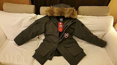 Pre-owned Canada Goose Brand "red Label" Edition Hologram Graphite  Expedition Xl Parka In Gray